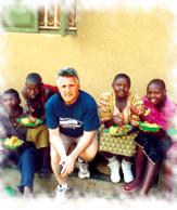 Picture of George Miller with African children